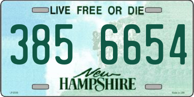 NH license plate 3856654