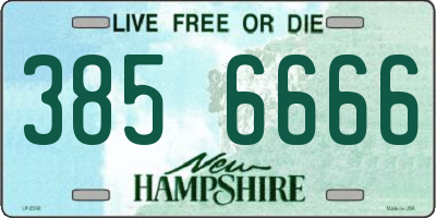 NH license plate 3856666