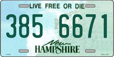 NH license plate 3856671