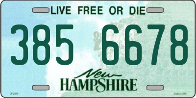 NH license plate 3856678