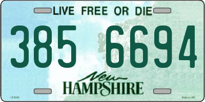 NH license plate 3856694