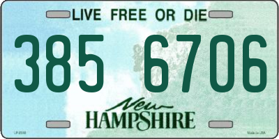 NH license plate 3856706