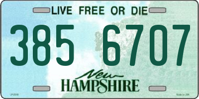 NH license plate 3856707