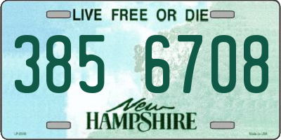 NH license plate 3856708