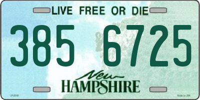 NH license plate 3856725