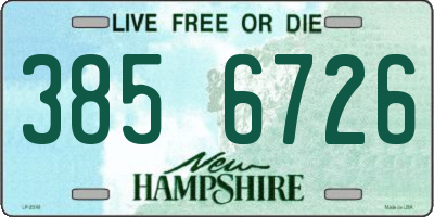 NH license plate 3856726