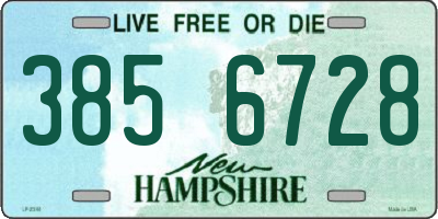 NH license plate 3856728