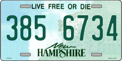 NH license plate 3856734