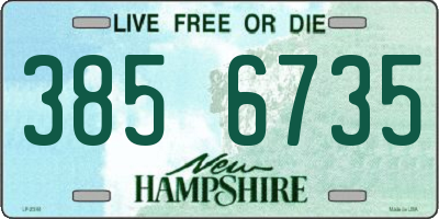 NH license plate 3856735