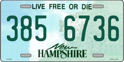 NH license plate 3856736