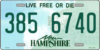 NH license plate 3856740