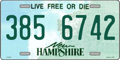 NH license plate 3856742