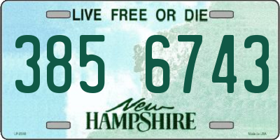 NH license plate 3856743