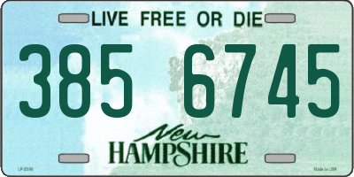 NH license plate 3856745