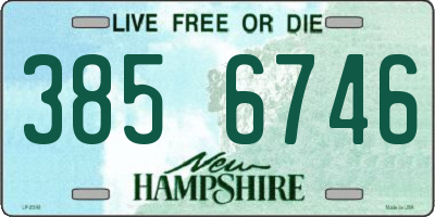 NH license plate 3856746