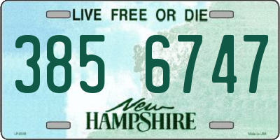 NH license plate 3856747