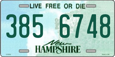NH license plate 3856748