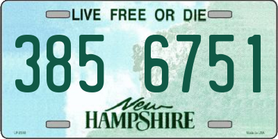 NH license plate 3856751