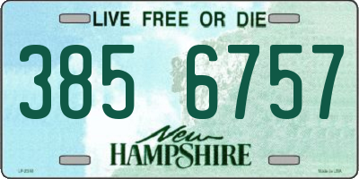 NH license plate 3856757