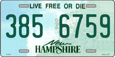 NH license plate 3856759