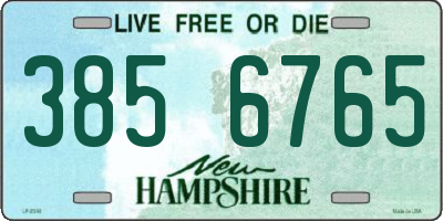 NH license plate 3856765