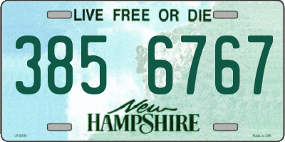 NH license plate 3856767