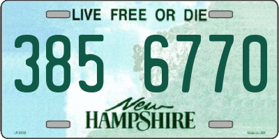 NH license plate 3856770