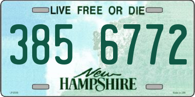 NH license plate 3856772