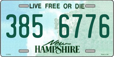 NH license plate 3856776