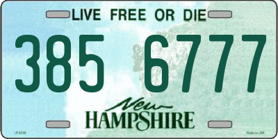 NH license plate 3856777