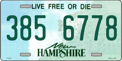 NH license plate 3856778