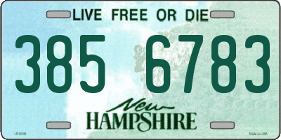 NH license plate 3856783