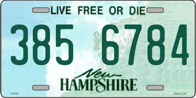 NH license plate 3856784