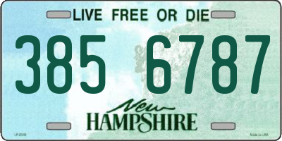 NH license plate 3856787