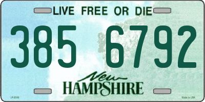 NH license plate 3856792