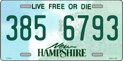 NH license plate 3856793