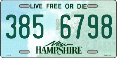 NH license plate 3856798