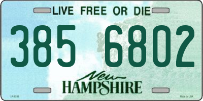 NH license plate 3856802