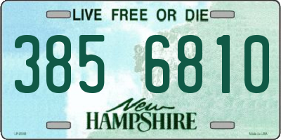 NH license plate 3856810