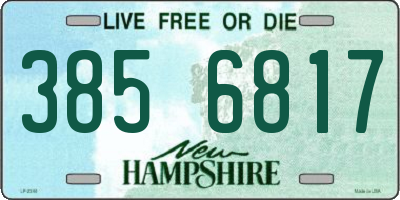 NH license plate 3856817