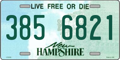 NH license plate 3856821