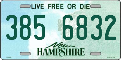 NH license plate 3856832