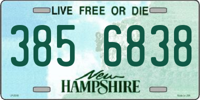 NH license plate 3856838