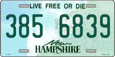 NH license plate 3856839