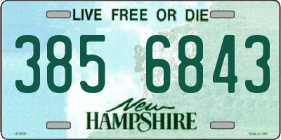 NH license plate 3856843