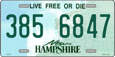 NH license plate 3856847