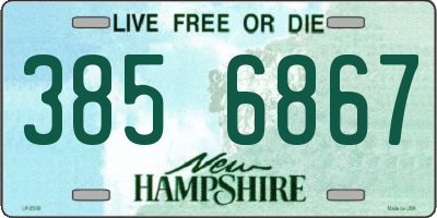 NH license plate 3856867