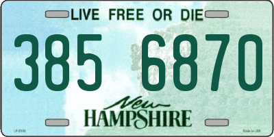 NH license plate 3856870