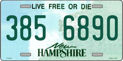 NH license plate 3856890