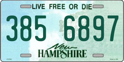 NH license plate 3856897